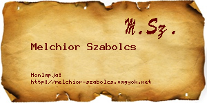 Melchior Szabolcs névjegykártya